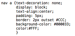 Nav A CSS