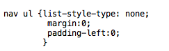 Nav UL CSS